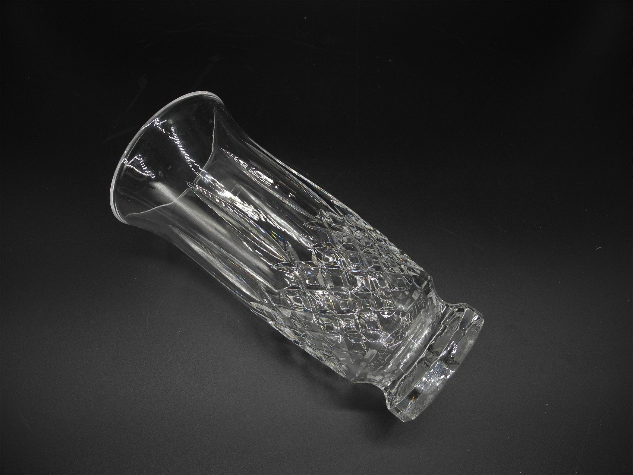 Vtg Crystal Vase, home decor