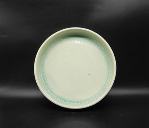 Vtg Chinese Blue Green Crackled Porcelain Bowl, Home Decor,