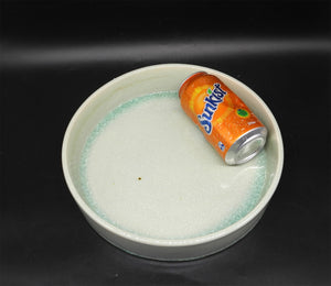 Vtg Chinese Blue Green Crackled Porcelain Bowl, Home Decor,