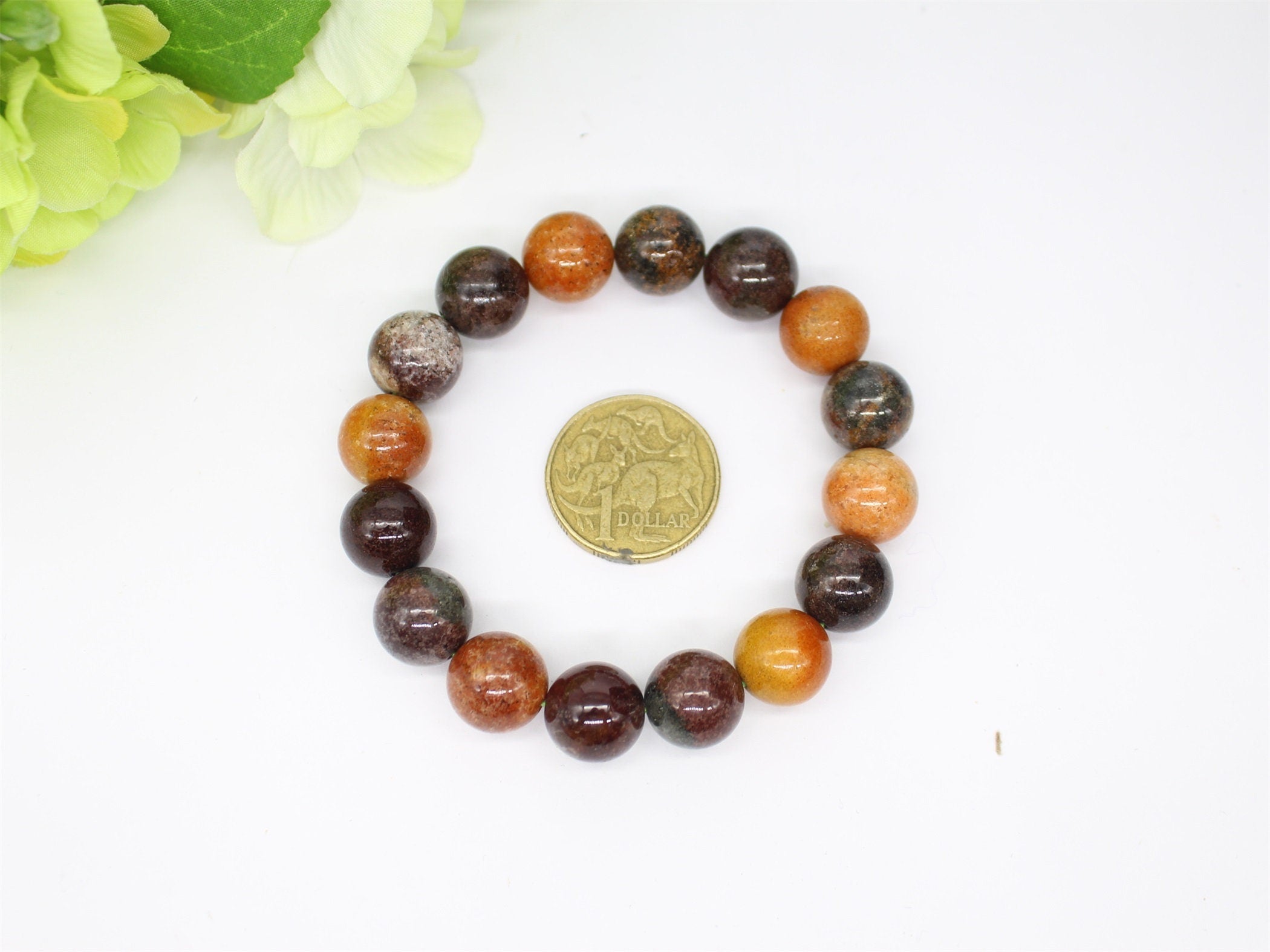 13mm Natural Multi Colour Tiger Eye Bracelet