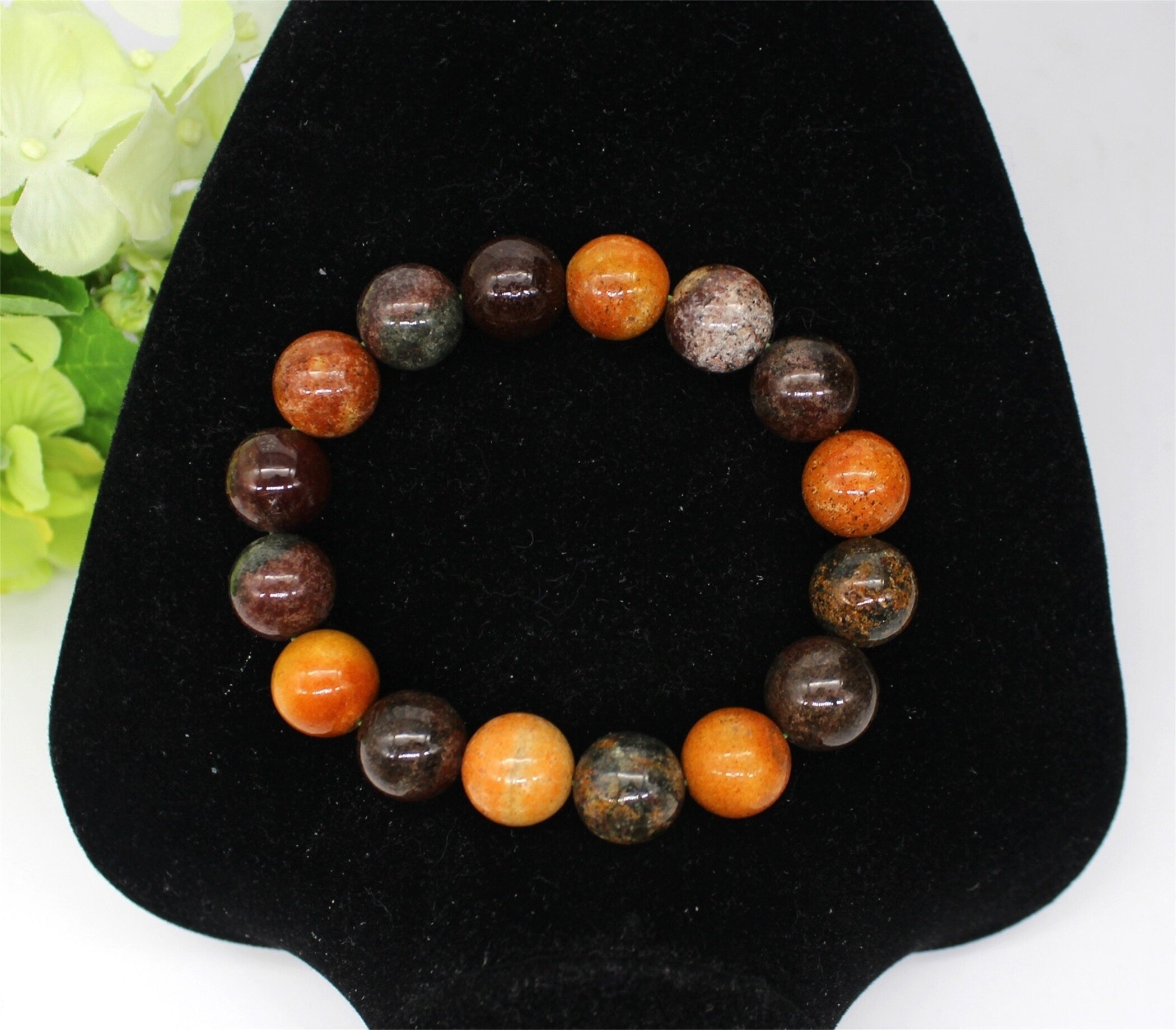 13mm Natural Multi Colour Tiger Eye Bracelet