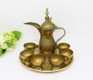 8P Brass Arabic Dallah Coffee Pot/ Tea Pot