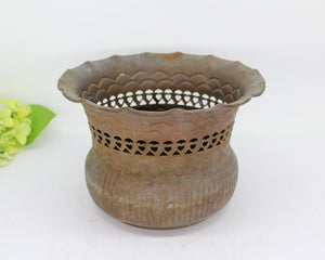 Vtg Brass Planter/ Pot