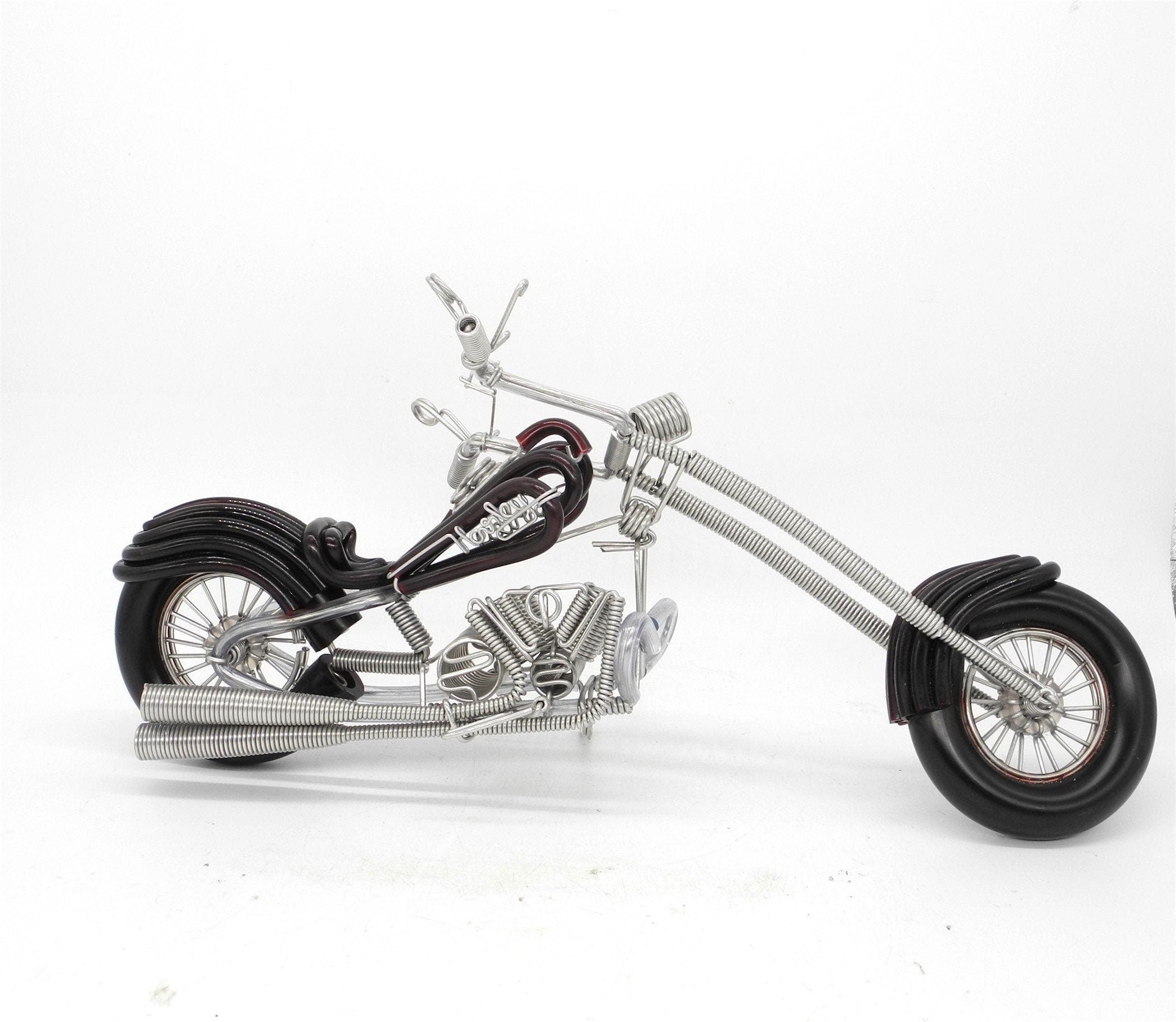 Vtg “Harley Handmade Wire Art Sculpture Motorcycle, Collectible , Gift