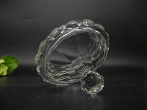 Vtg Crystal Hand Cut Lidded Jar, Home Decor