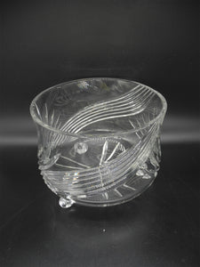 BIG Vtg Footed Crystal  Cut Vase, Crystal Glass Vase, Centrepiece, Footed Vase, Table Decor, Wedding Table,