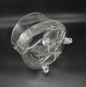 BIG Vtg Footed Crystal  Cut Vase, Crystal Glass Vase, Centrepiece, Footed Vase, Table Decor, Wedding Table,
