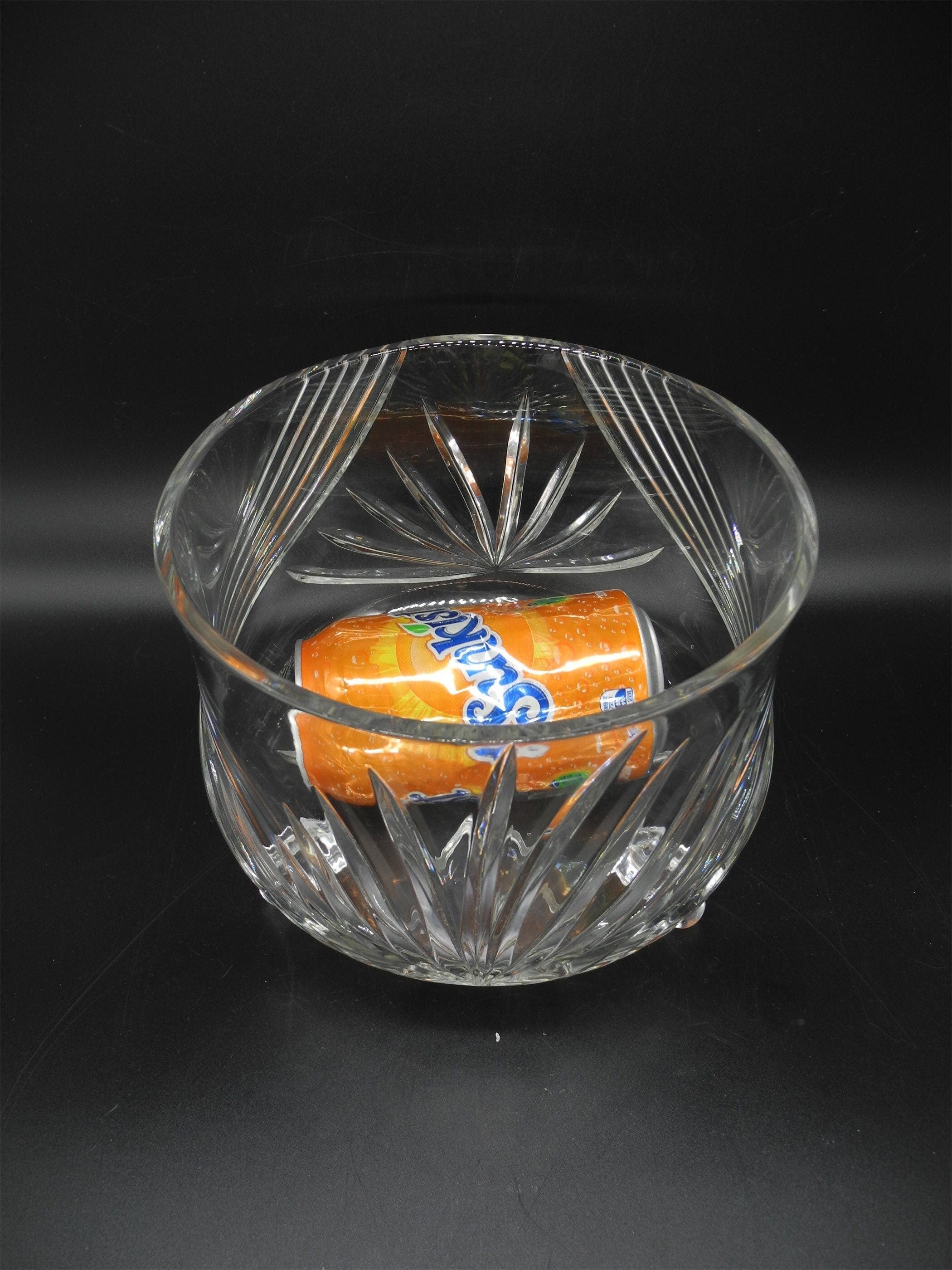 BIG Vtg Footed Crystal  Cut Vase, Crystal Glass Vase, Centrepiece, Footed Vase, Table Decor, Wedding Table,