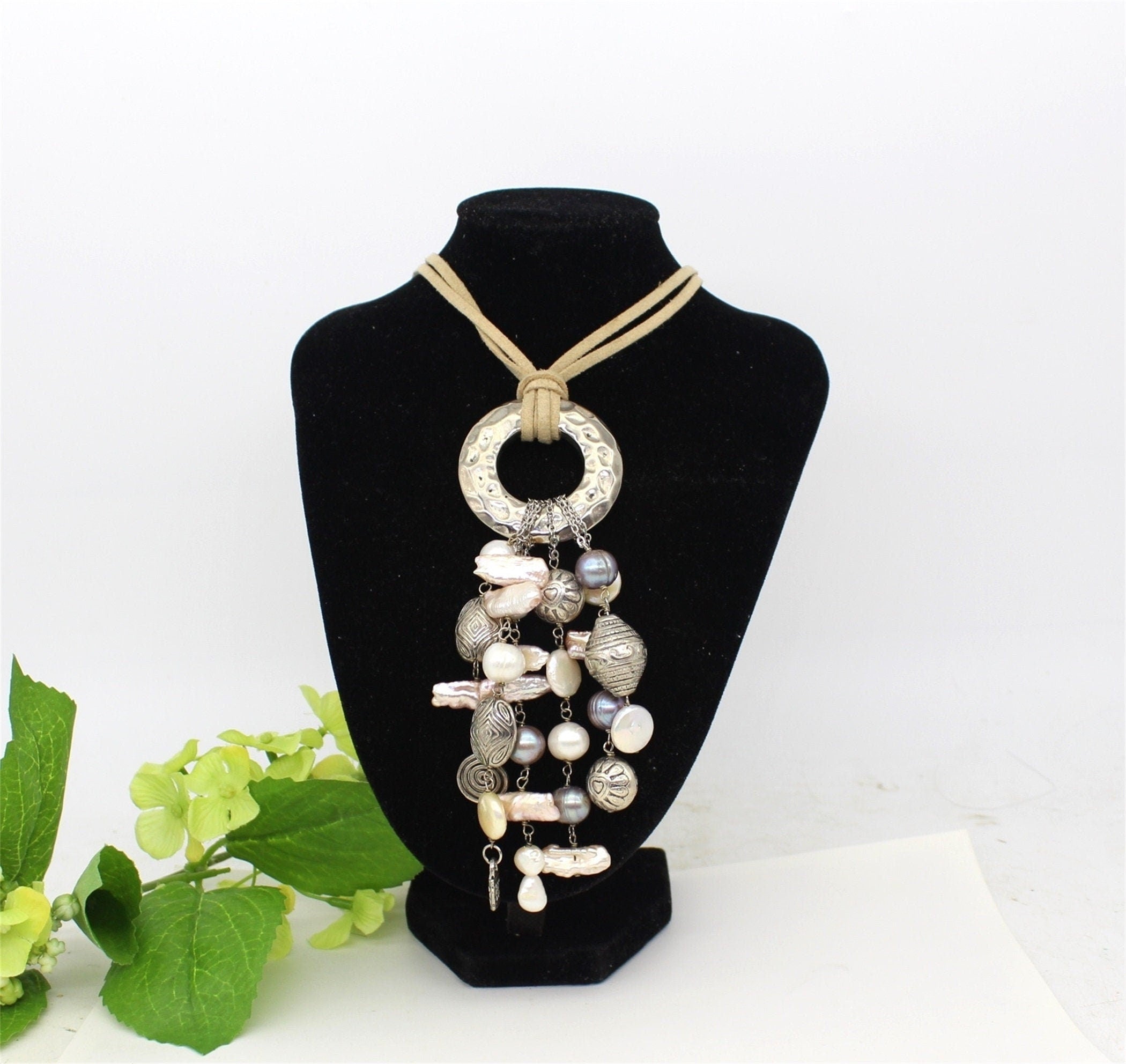 Vtg Baroque Pearl Necklace, Jewellery