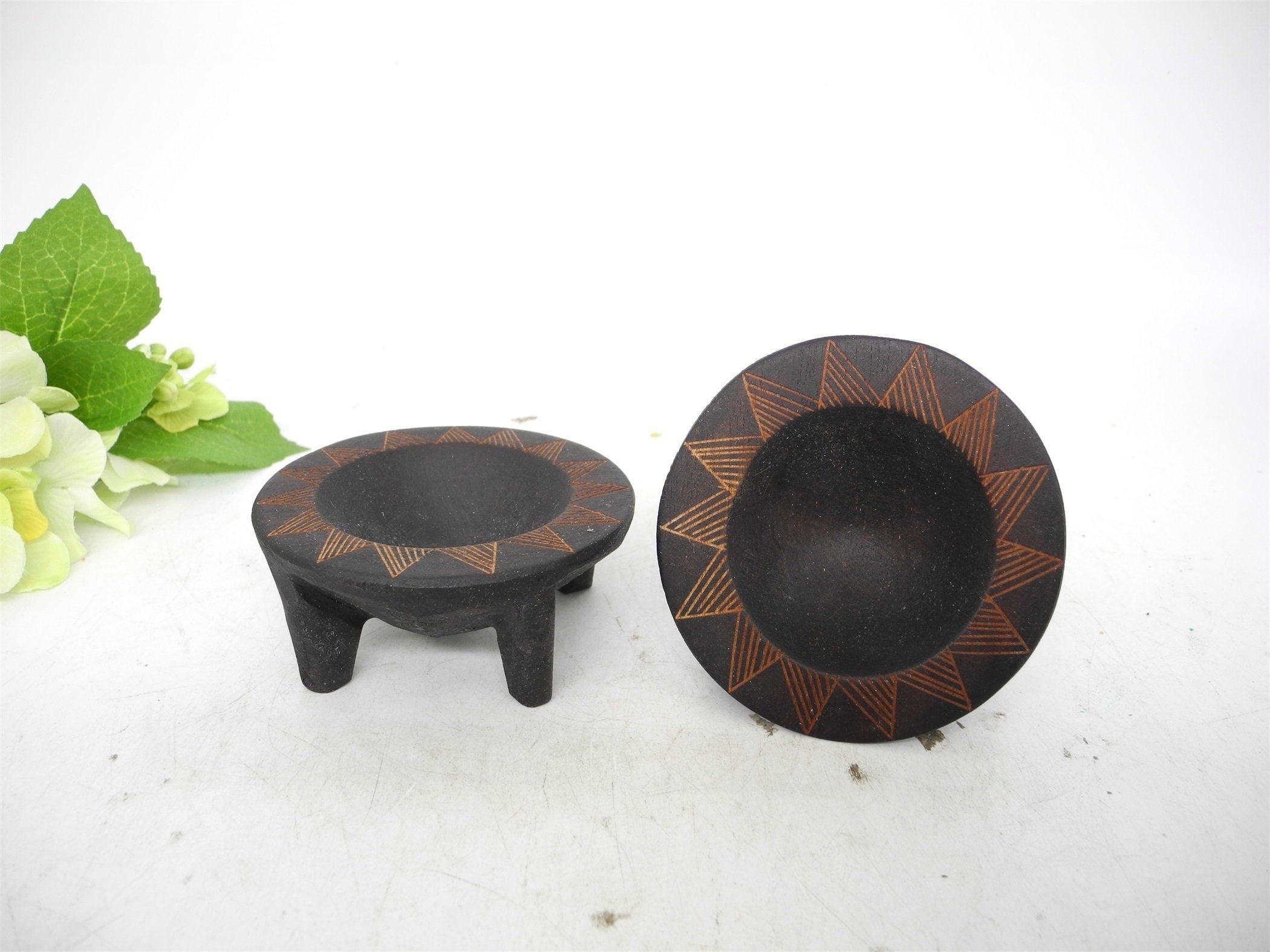 Vtg Wooden Condiments Set, Wooden Bowls, Table Setting