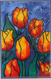 Signed Painting of Tulips, Still Life Painting