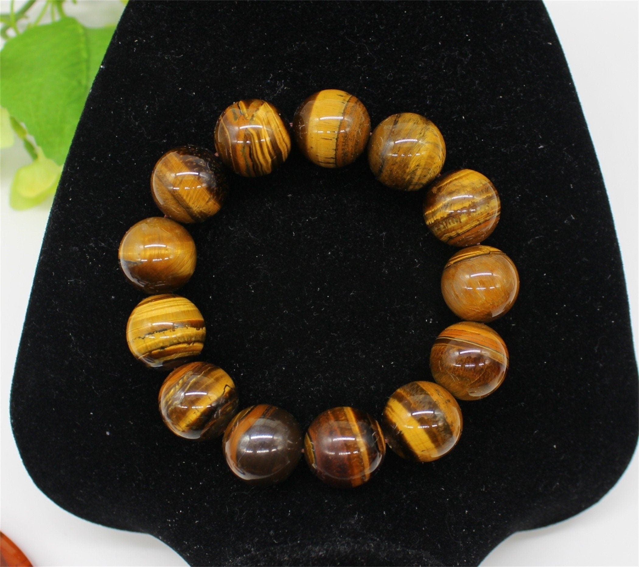 16mm Natural Tiger Eye Bracelet, Jewellery