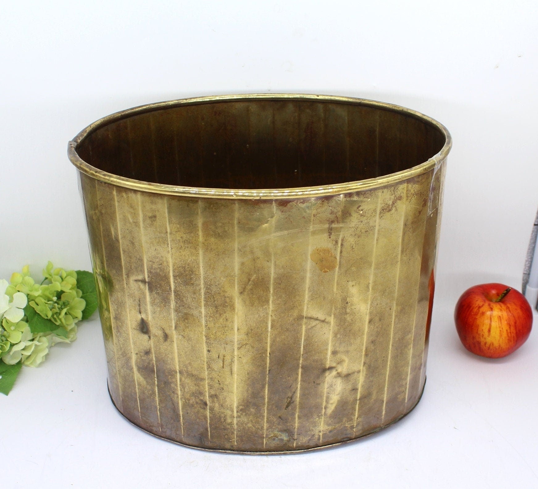 Brass Oval planter/ pot