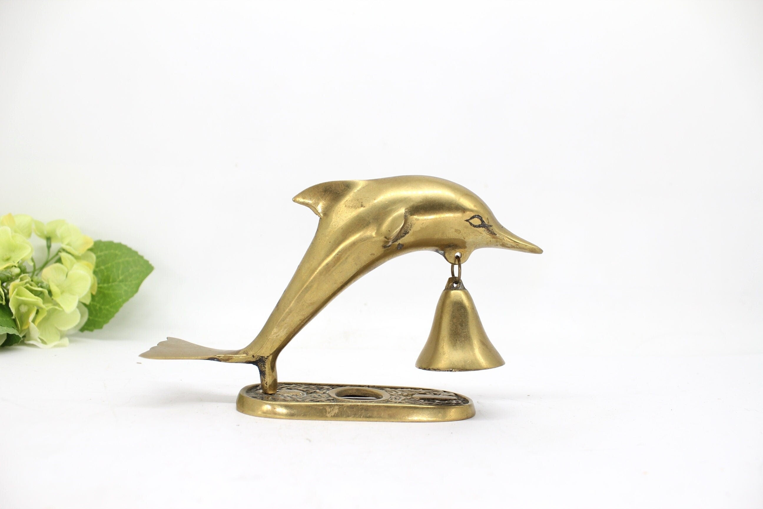 Brass Bell on Dolphin Stand