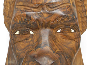 58cmH XXL Vtg Solid Wood Tribal mask, Made From Whole Whole Piece wood, Wall Decor