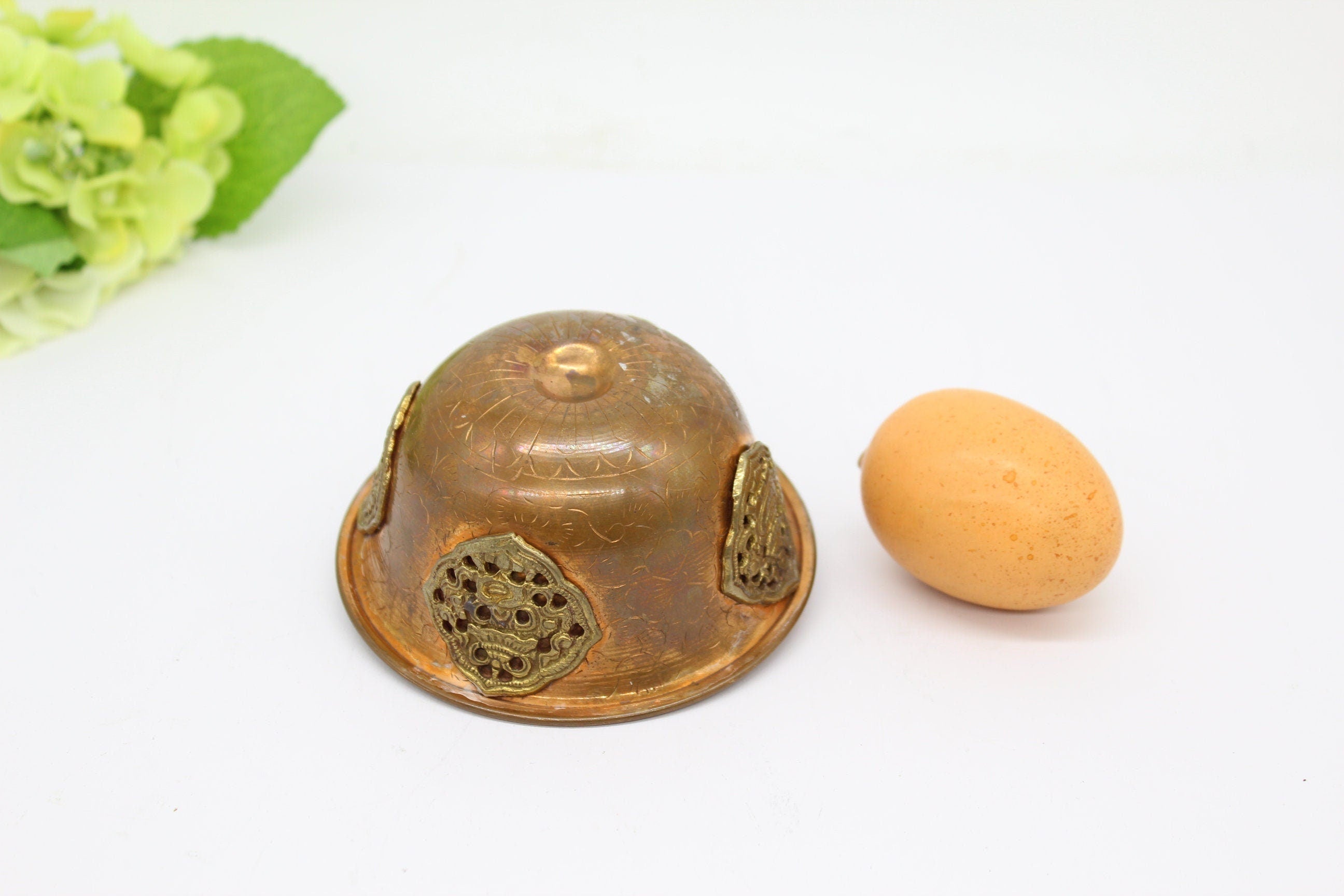 Copper Buddhist copper offering bowl