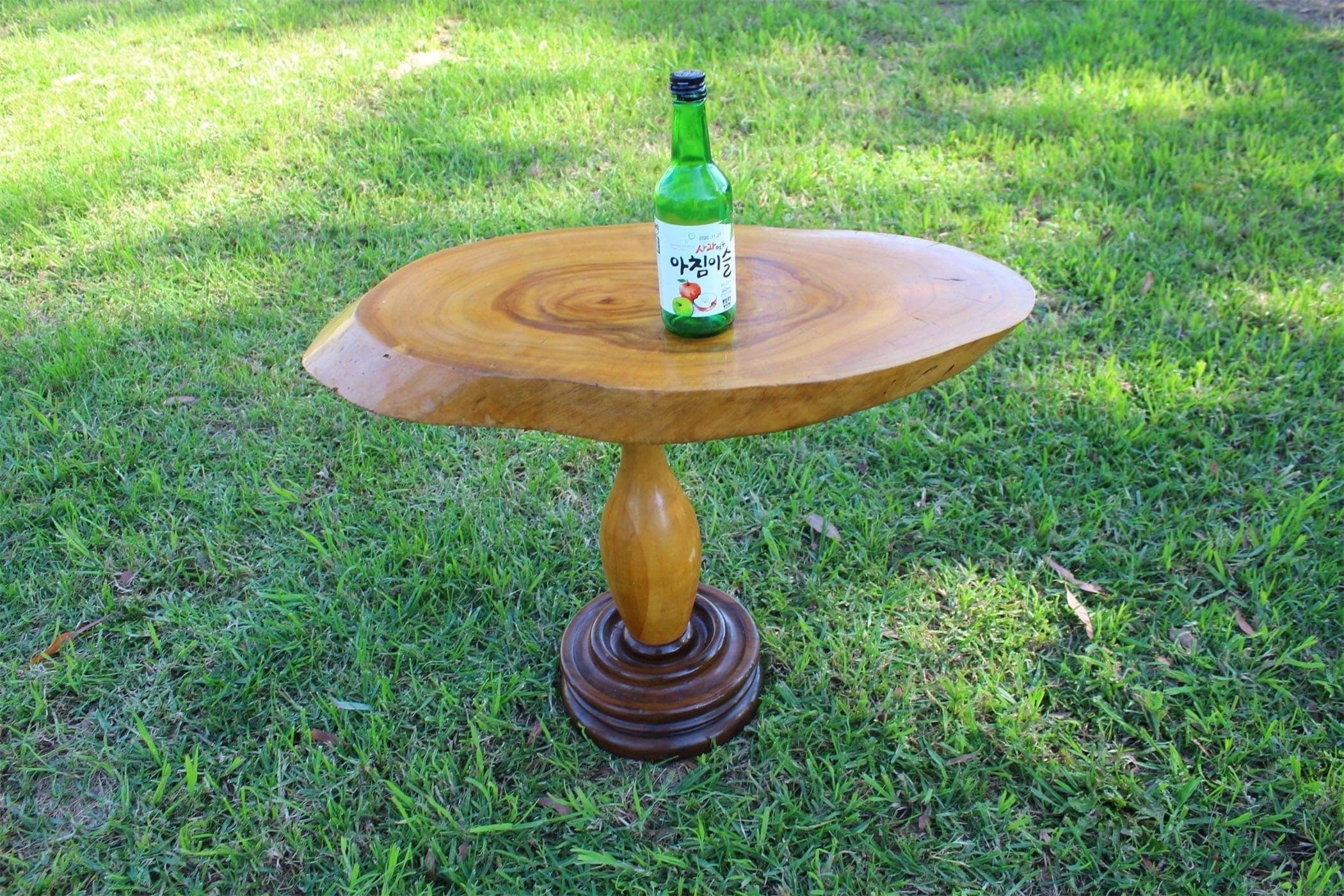 Signed Heavy Camphor Laurel Slab Top Wooden Side Table/ Coffee table, Pick up from 3134