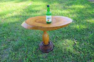 Signed Heavy Camphor Laurel Slab Top Wooden Side Table/ Coffee table, Pick up from 3134