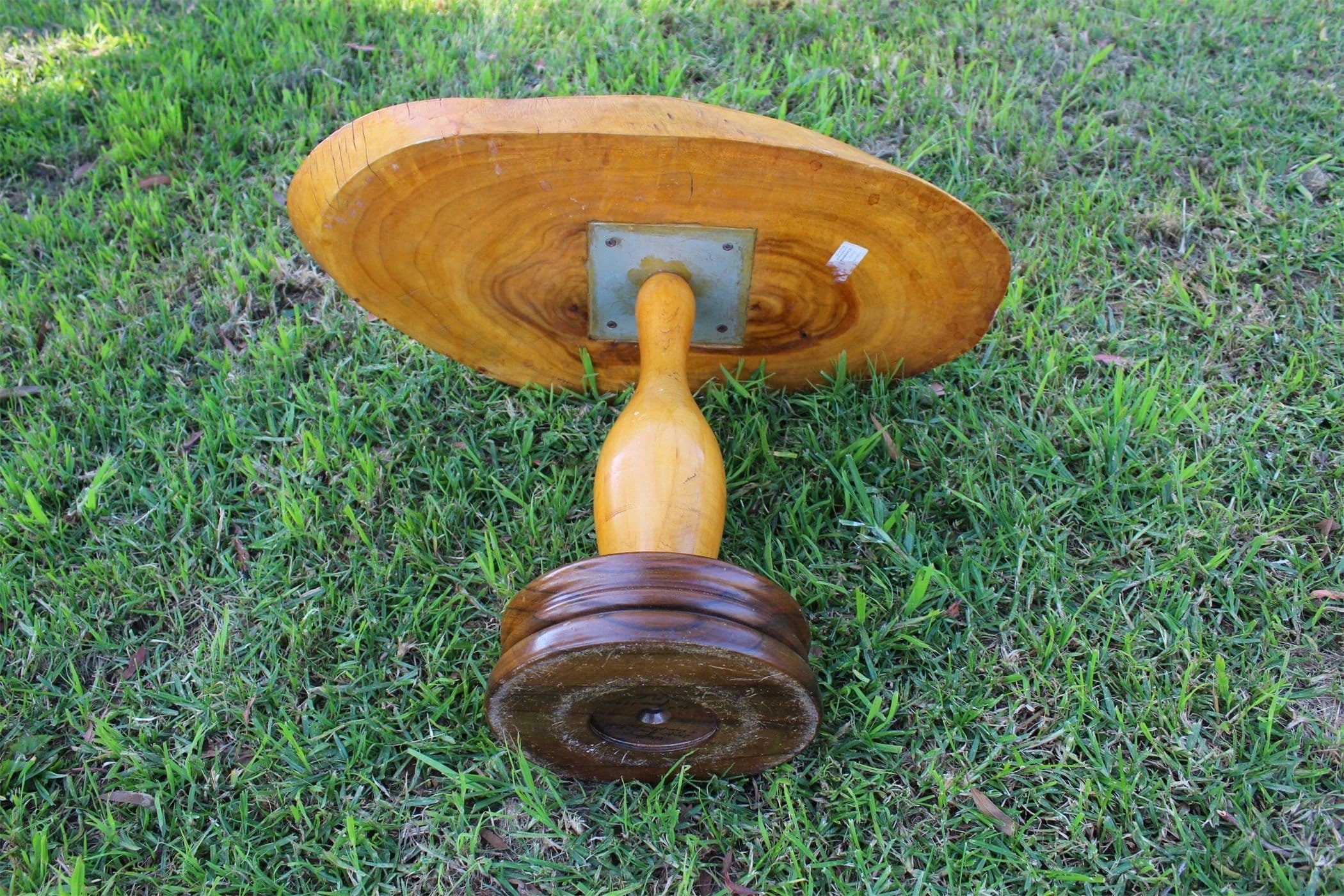 Signed Heavy Camphor Laurel Slab Top Wooden Side Table/ Coffee table, Pick up from 3134