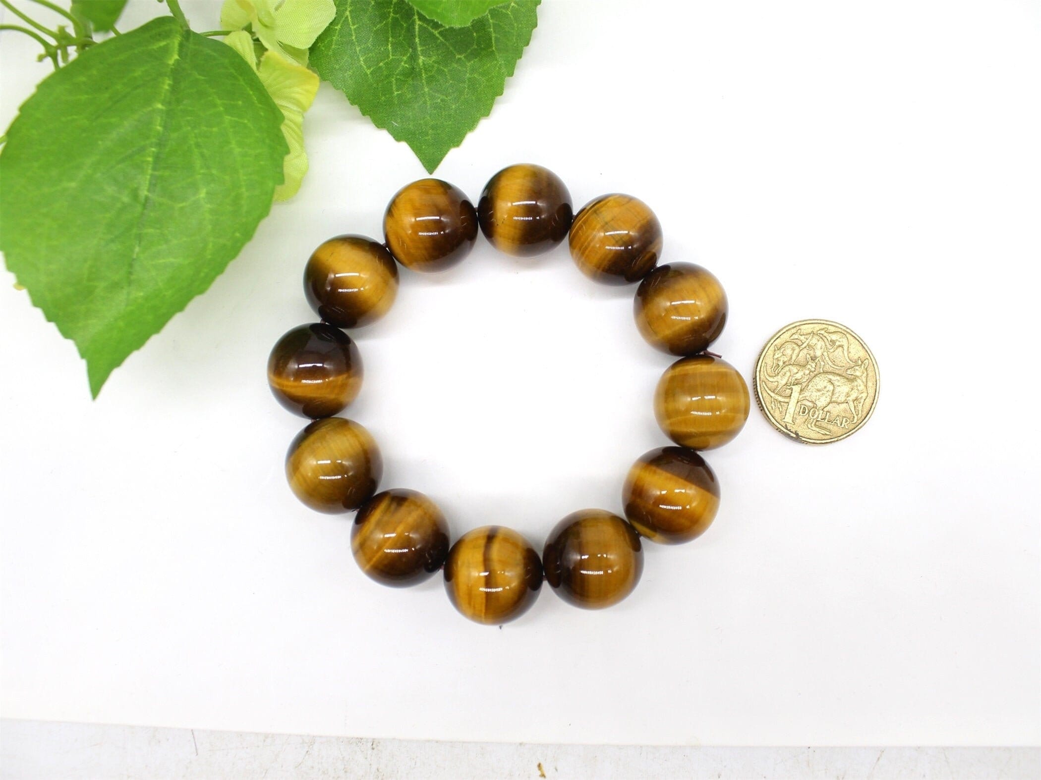 18mm Highest Quality Superior Quality Natural Tiger Eye Bracelet, Jewellery