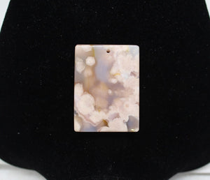 Natural Sakura Blossoms Agate Pendant,