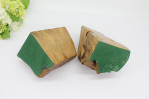 Big 4kg petrified wood bookends , Home Decor