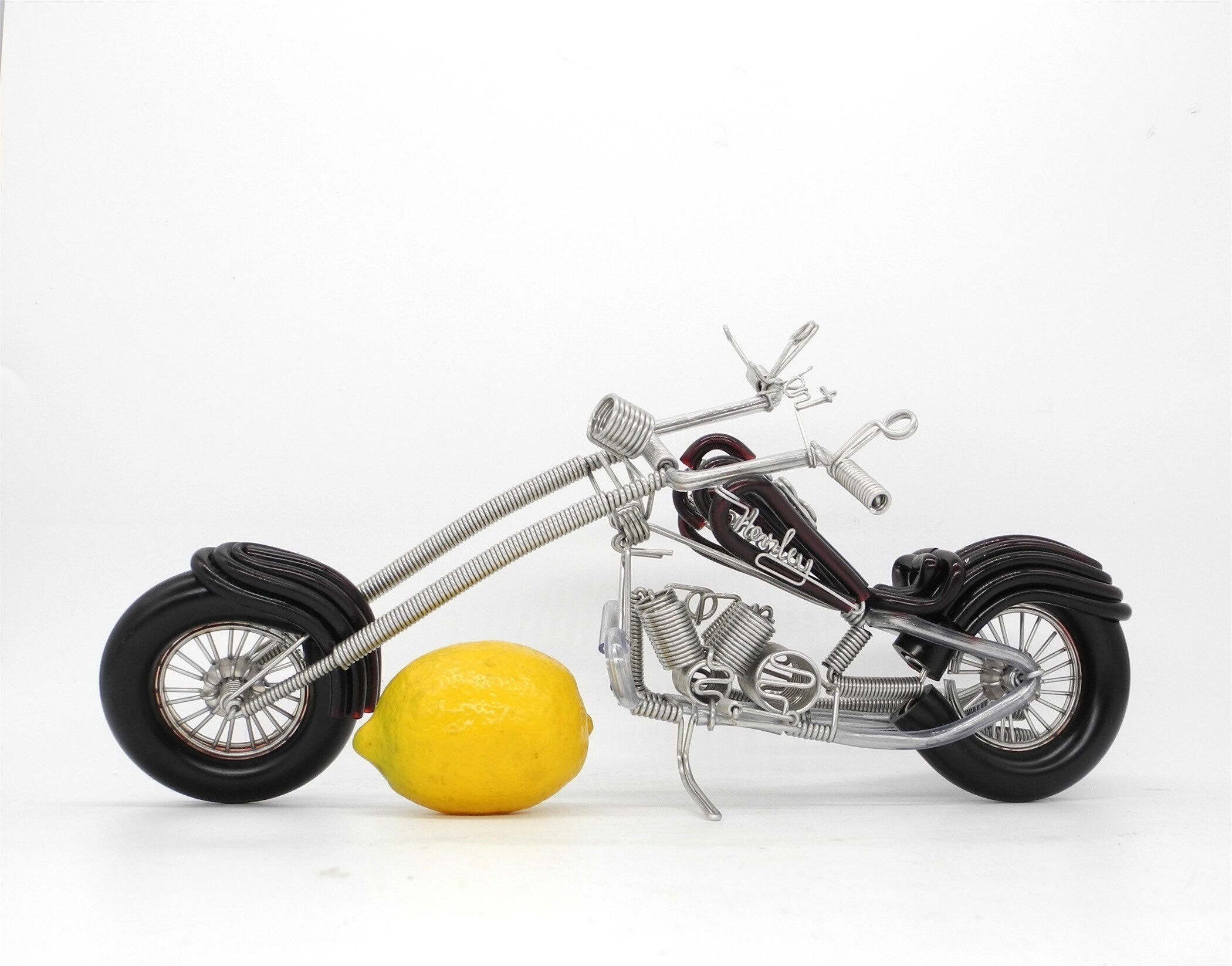 Vtg “Harley Handmade Wire Art Sculpture Motorcycle, Collectible , Gift