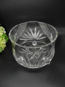 BIG Vtg Footed Crystal  Cut Vase, Crystal Glass Vase, Centrepiece, Footed Vase, Table Decor, Wedding Table,