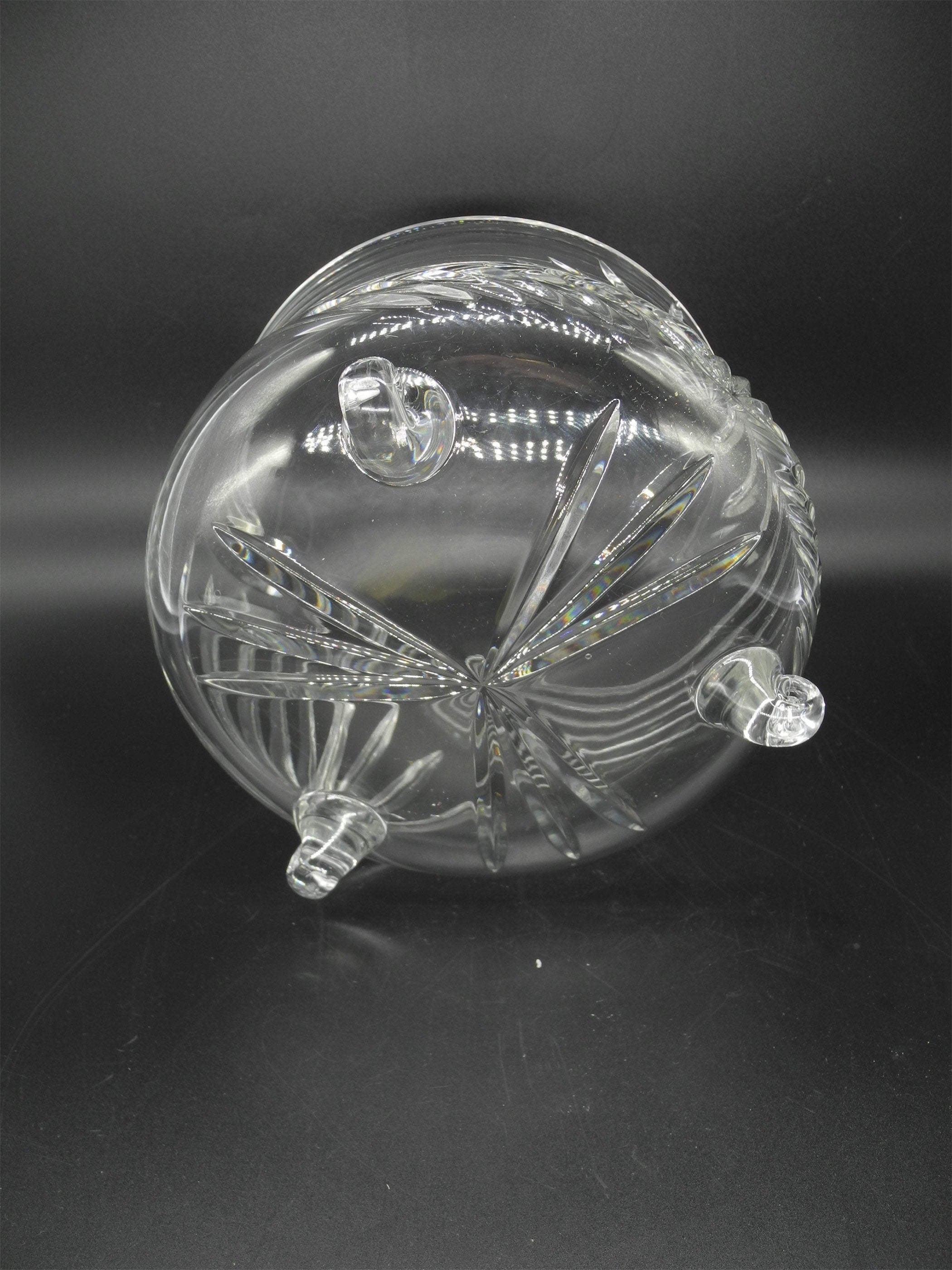 BIG Vtg Footed Crystal  Cut Vase, Crystal Glass Vase, Centrepiece, Footed Vase, Table Decor, Wedding Table,