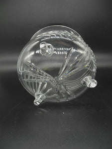 BIG Vtg Footed Crystal  Cut Vase, Crystal Glass Vase, Centrepiece, Footed Vase, Table Decor, Wedding Table,