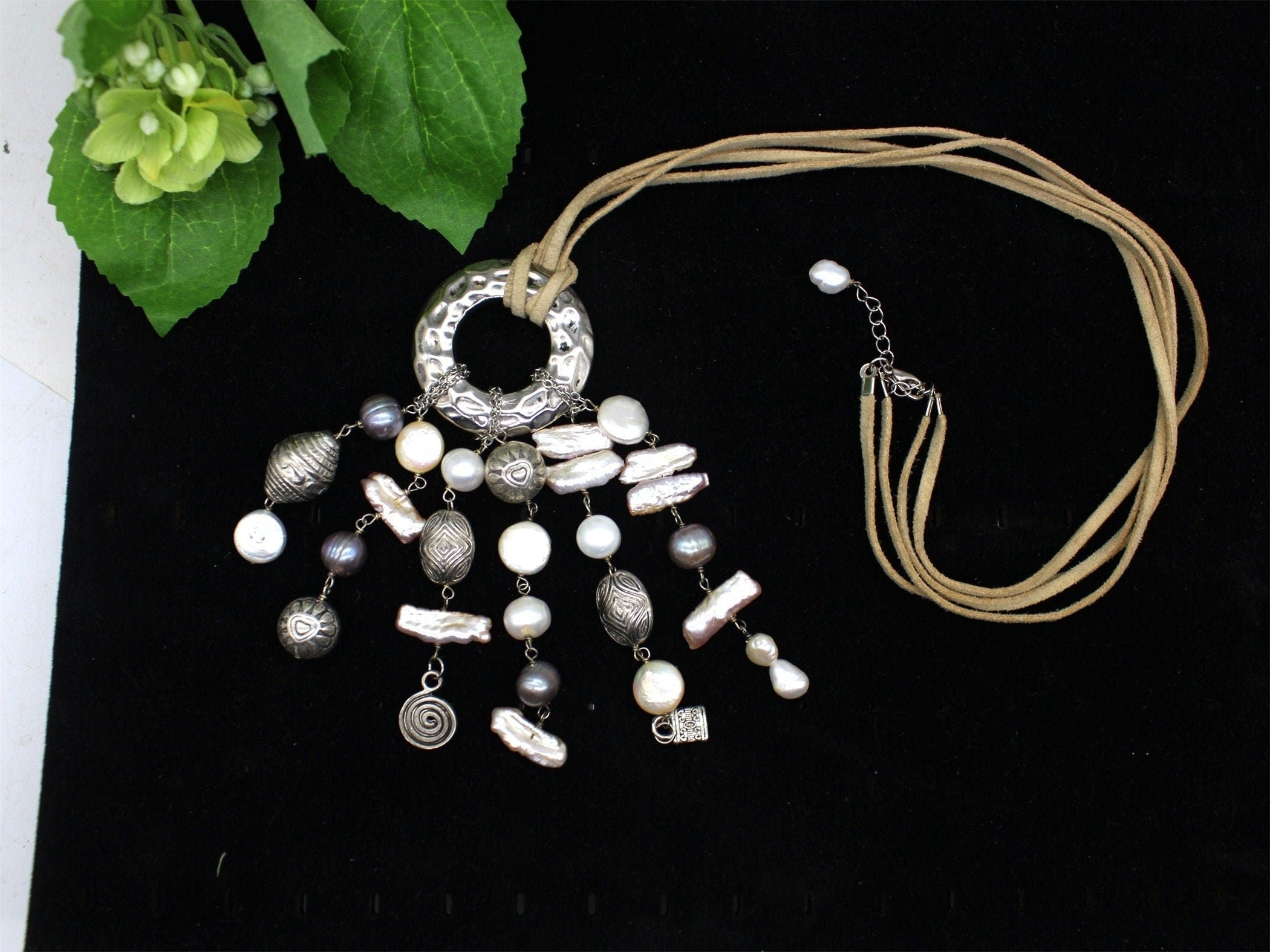 Vtg Baroque Pearl Necklace, Jewellery