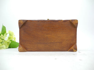 Vtg Camphor Wooden Trinket Box, Chinese Handcraft,