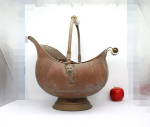 XL Copper Coal Scuttle, Planter, Pot