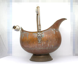 XL Copper Coal Scuttle, Planter, Pot