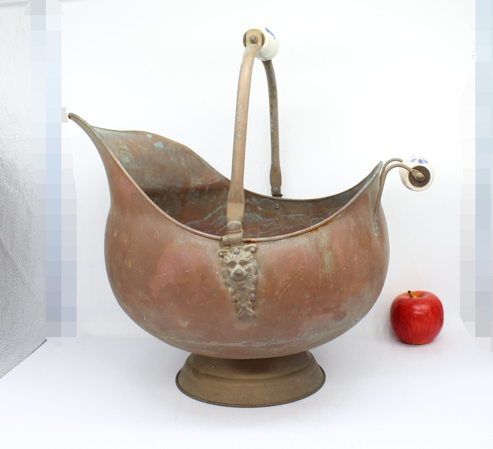 XL Copper Coal Scuttle, Planter, Pot