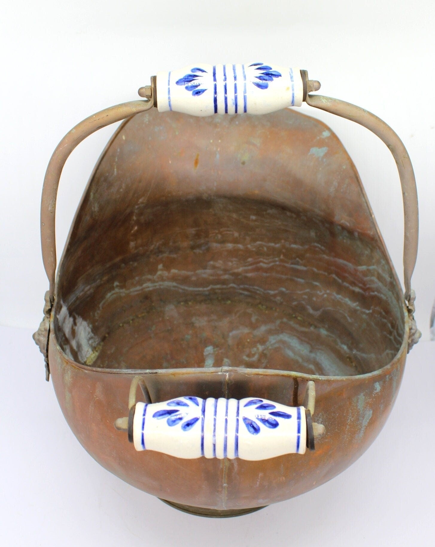 XL Copper Coal Scuttle, Planter, Pot