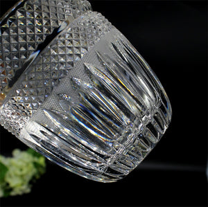 Vtg Crystal Vase with Silverplated Handle, Home Decor