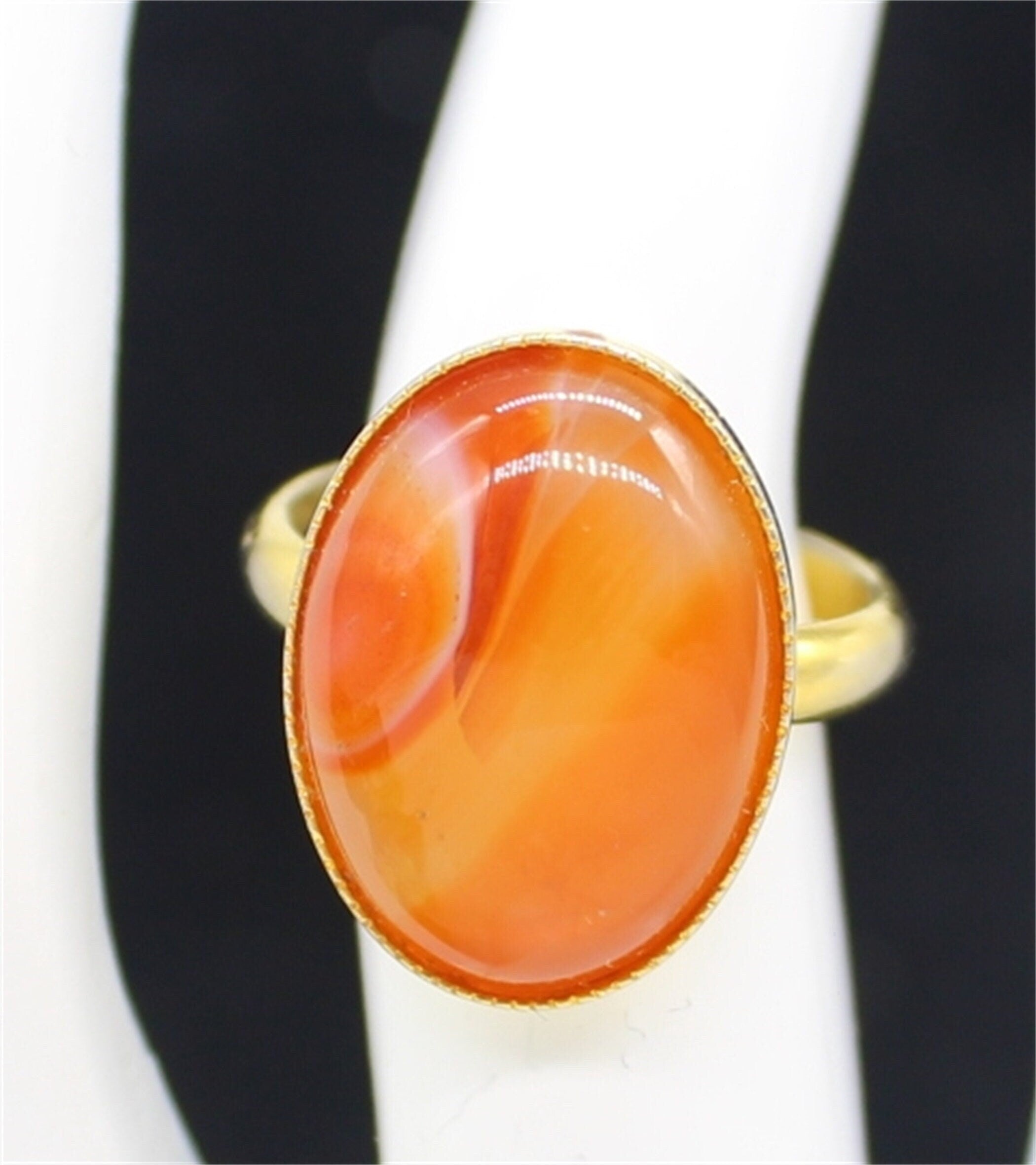 Natural Red Agate Ring, Jewellery,