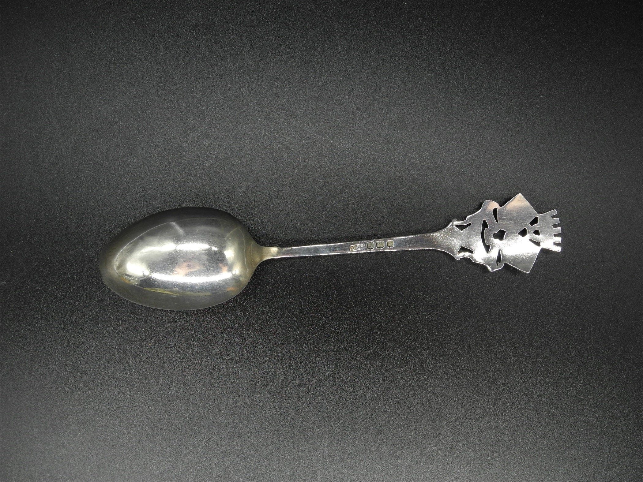 Antique Sterling Silver Teaspoon by  T&S 1913 BIRMINGHAM with Hallmark,