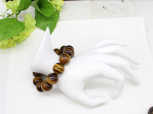 16mm Natural Tiger Eye Bracelet, Jewellery