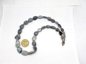 Tourmaline Quartz Necklace with Sterling silver clasp, Jewellery
