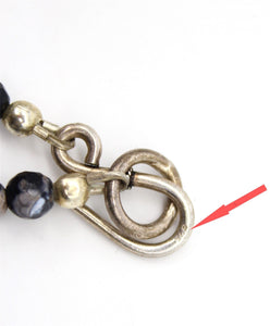 Tourmaline Quartz Necklace with Sterling silver clasp, Jewellery