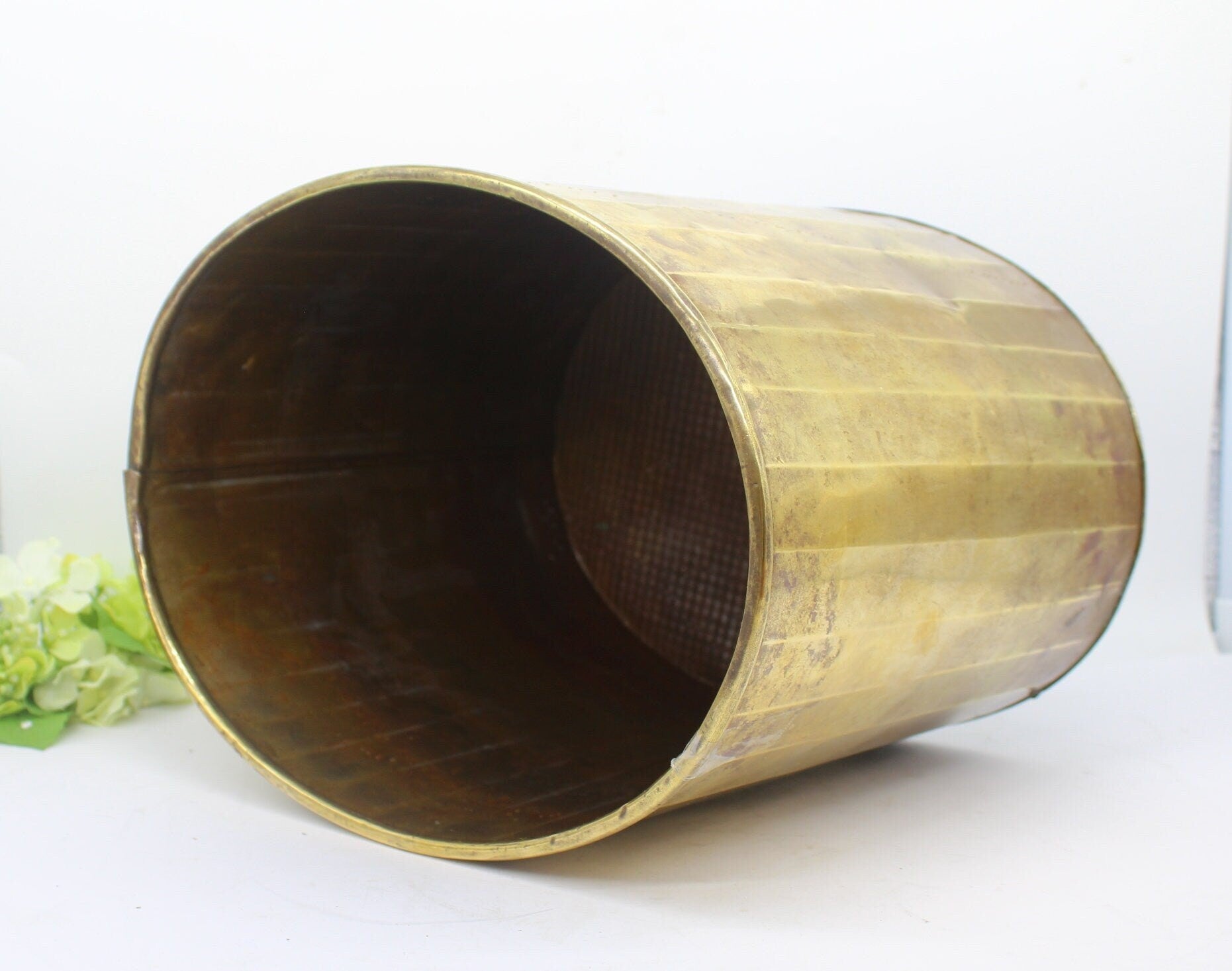Brass Oval planter/ pot