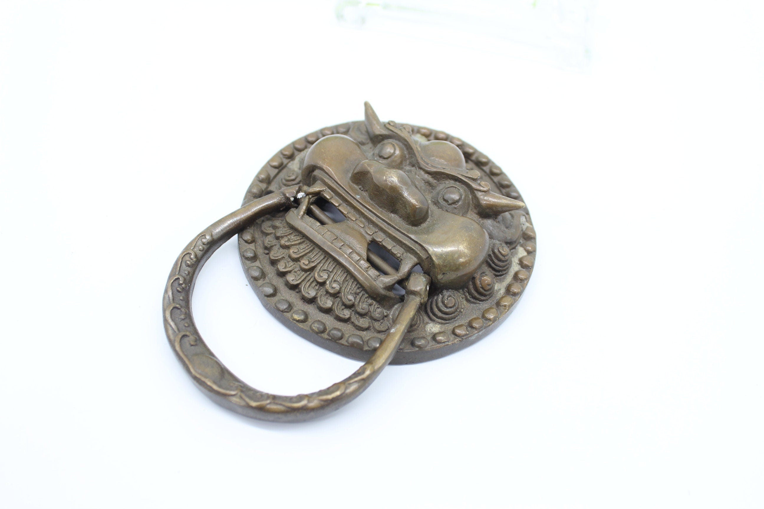 Brass Lion Head Door Knocker,