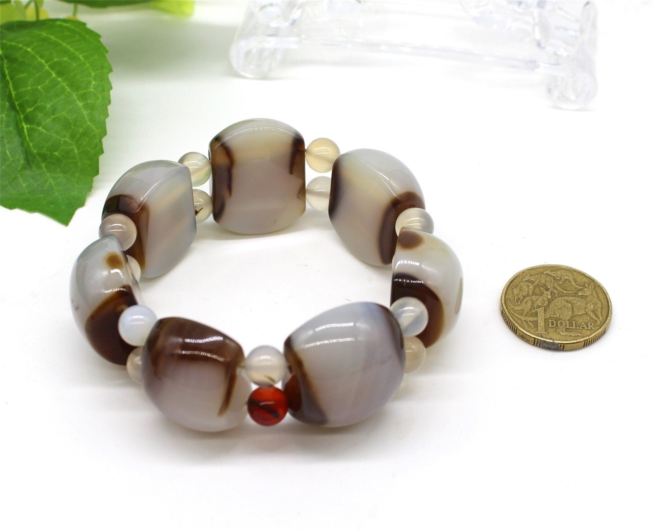 Natural White Agate Bracelet, Jewellery