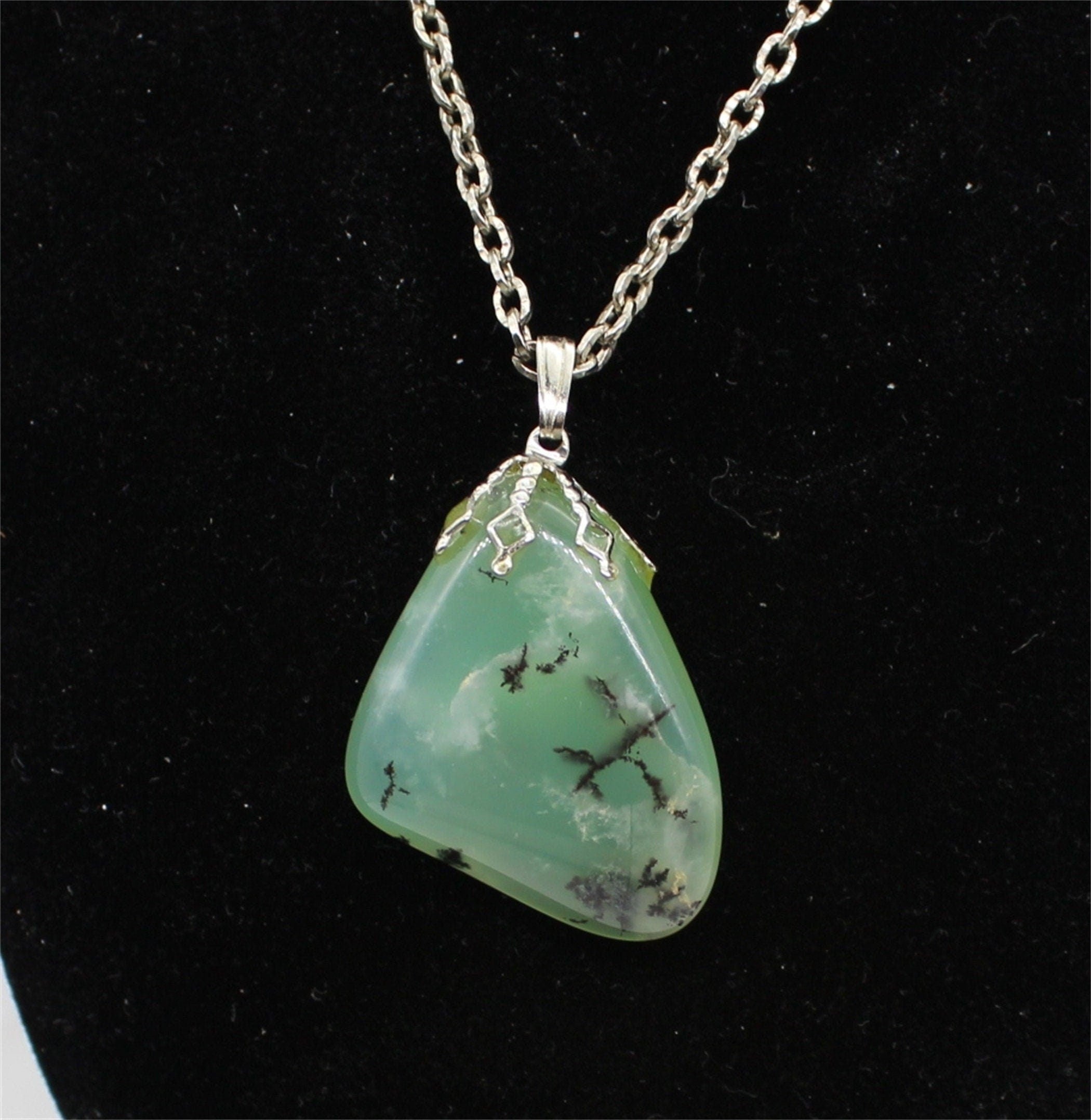 Natural Green Stone Pendant, Jewellery