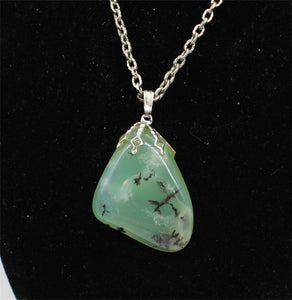 Natural Green Stone Pendant, Jewellery