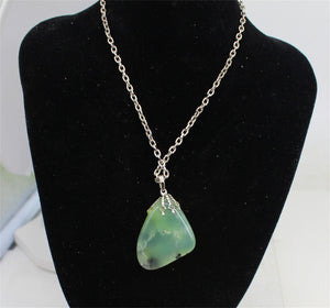 Natural Green Stone Pendant, Jewellery
