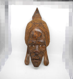 58cmH XXL Vtg Solid Wood Tribal mask, Made From Whole Whole Piece wood, Wall Decor