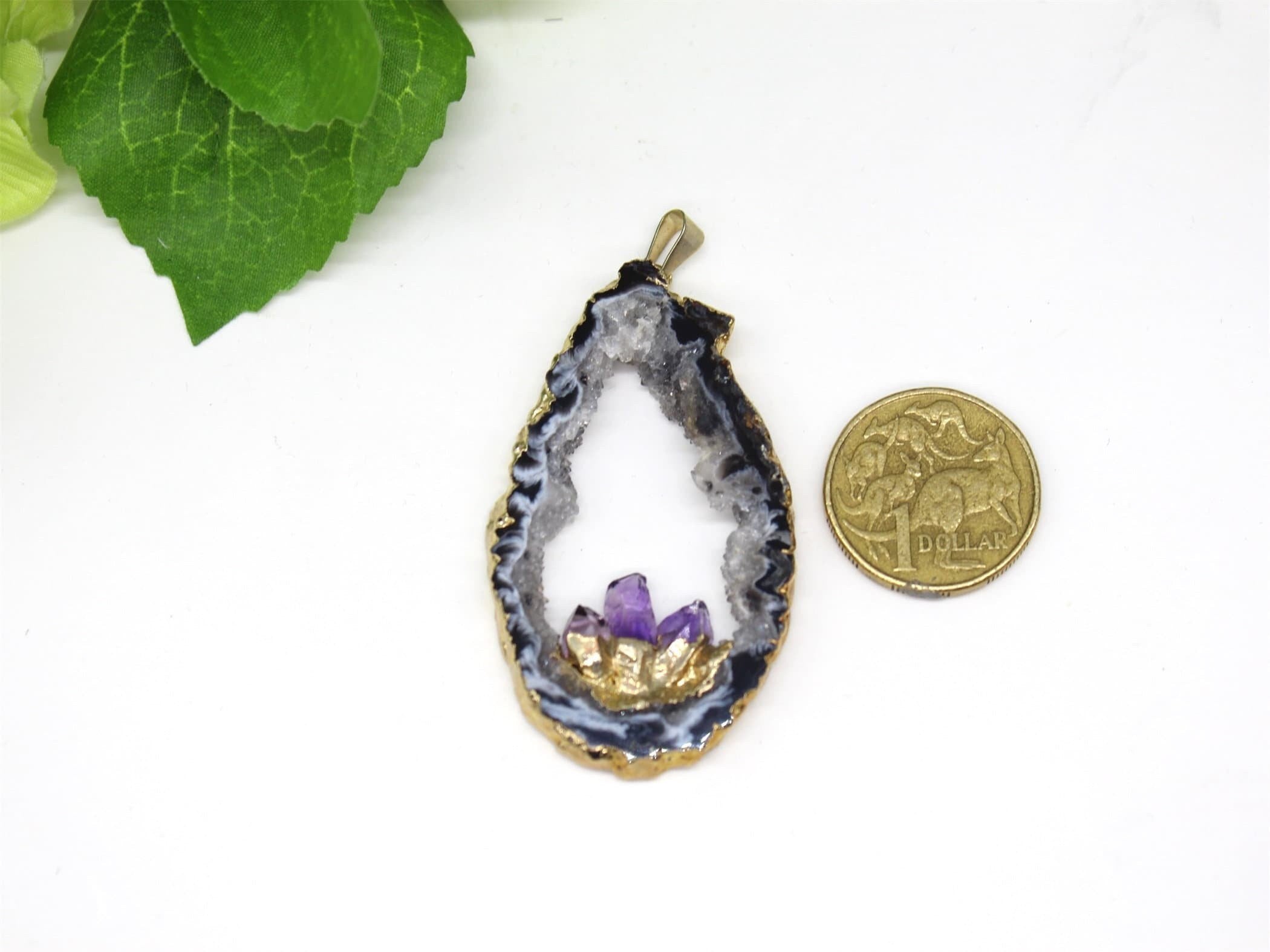 Natural Agte Slice Pendant